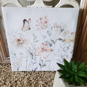 Butterfly floral wall art